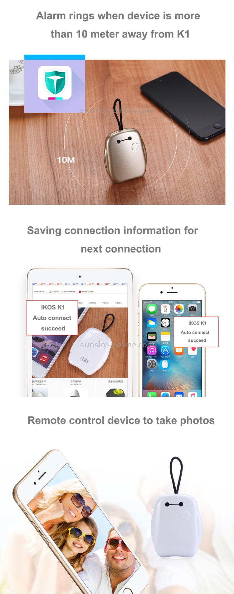 IKOS K1 Bluetooth SIM Card Equipment for iPhone 6 & 6 Plus / iPhone 5 & 5S / iPad Air 2 & Air(White) IKOS K1 Bluetooth SIM Card Equipment for iPhone 6 & 6 Plus / iPhone 5 & 5S / iPad Air 2 & Air(White)