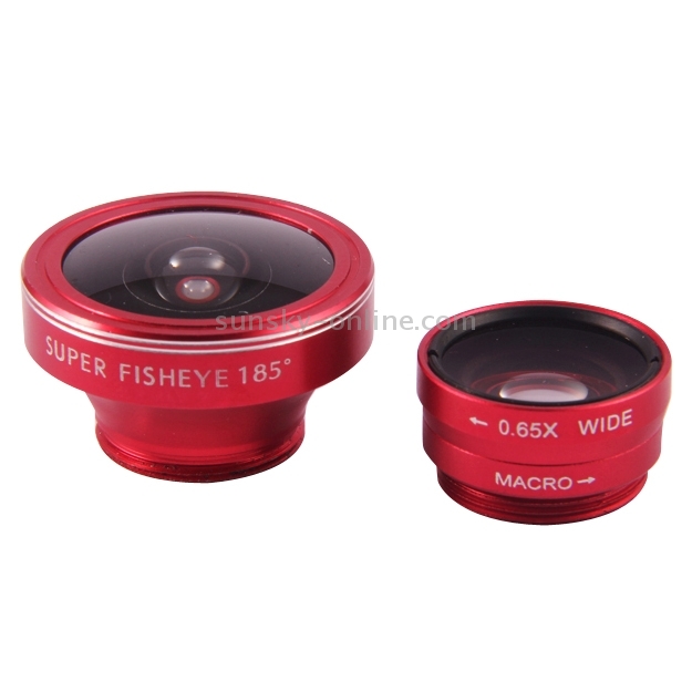 3 in 1 Universal 185 Degree Fisheye Lens + 10X Marco Lens + 0.65X Wide Lens with Clip 3 in 1 Universal 185 Degree Fisheye Lens + 10X Marco Lens + 0.65X Wide Lens with Clip