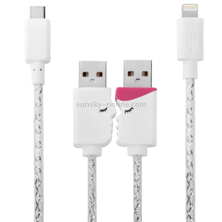 1m Lovers Style 8 Pin to USB 2.0 & Micro USB to USB 2.0 Data Sync Charging Cable for iPhone 8 / 8 Plus, iPhone 7 & 7 Plus, iPhone 6 & 6s / iPhone 5 & 5S, Samsung, HTC, LG 1m Lovers Style 8 Pin to USB 2.0 & Micro USB to USB 2.0 Data Sync Charging Cable for iPhone 8 / 8 Plus, iPhone 7 & 7 Plus, iPhone 6 & 6s / iPhone 5 & 5S, Samsung, HTC, LG