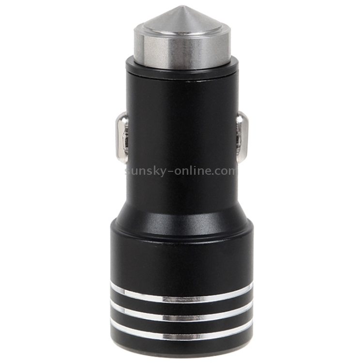 KX-C001 2 USB Ports 5V 4.2A Car Charger with Safety Hammer Function KX-C001 2 USB Ports 5V 4.2A Car Charger with Safety Hammer Function