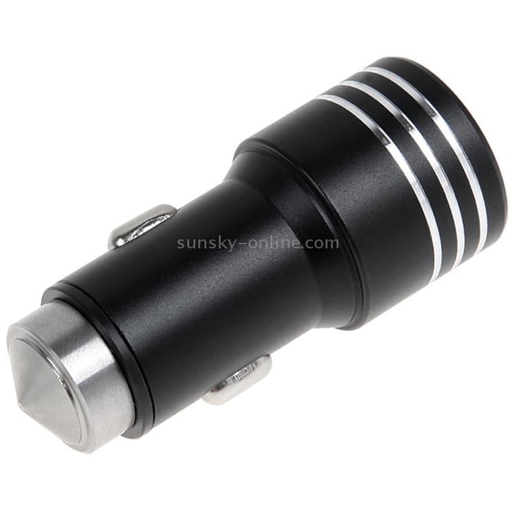 KX-C001 2 USB Ports 5V 4.2A Car Charger with Safety Hammer Function KX-C001 2 USB Ports 5V 4.2A Car Charger with Safety Hammer Function