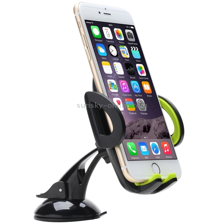ROCK 360 Degrees Rotating Suction Cup Car Deluxe Windshield Phone Holder Mount for iPhone 7 Plus / iPhone 7 / iPhone 6 Plus & 6s Plus(Green) ROCK 360 Degrees Rotating Suction Cup Car Deluxe Windshield Phone Holder Mount for iPhone 7 Plus / iPhone 7 / iPhone 6 Plus & 6s Plus(Green)