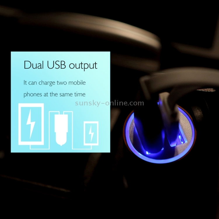 ROCK 5V 2.1A Dual USB Port Raid Car Charger Auto Adapter ROCK 5V 2.1A Dual USB Port Raid Car Charger Auto Adapter