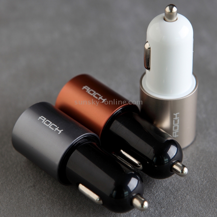 ROCK 5V 2.1A Dual USB Port Raid Car Charger Auto Adapter ROCK 5V 2.1A Dual USB Port Raid Car Charger Auto Adapter