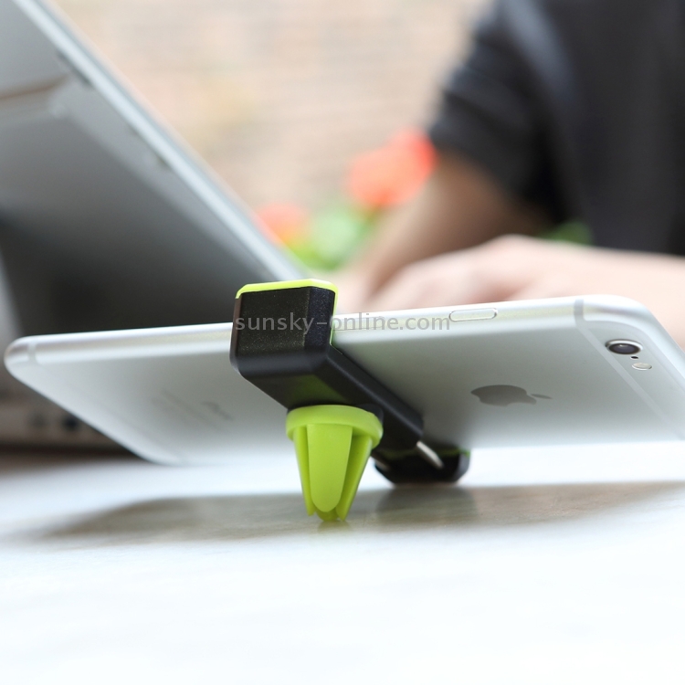 ROCK 360 Rotation Universal Vent Car Wind Mount Desktop Holder for iPhone 7 Plus / iPhone 7 / iPhone 6 & 6 Plus / Below 6 inch Smartphone(Green) ROCK 360 Rotation Universal Vent Car Wind Mount Desktop Holder for iPhone 7 Plus / iPhone 7 / iPhone 6 & 6 Plus / Below 6 inch Smartphone(Green)