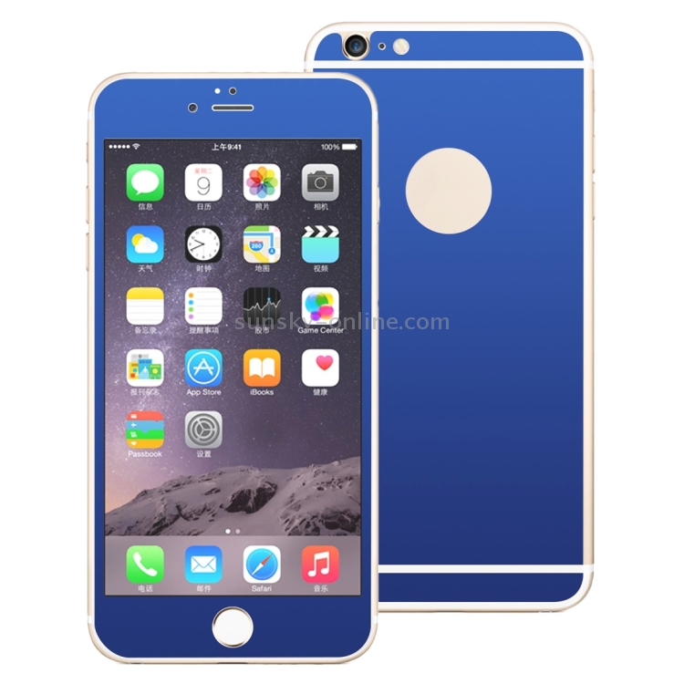 0.3mm Ultra-thin Plating Full Screen Front + Back Color Mirror Tempered Glass Screen Protector for iPhone 6 & 6s(Dark Blue) 0.3mm Ultra-thin Plating Full Screen Front + Back Color Mirror Tempered Glass Screen Protector for iPhone 6 & 6s(Dark Blue)