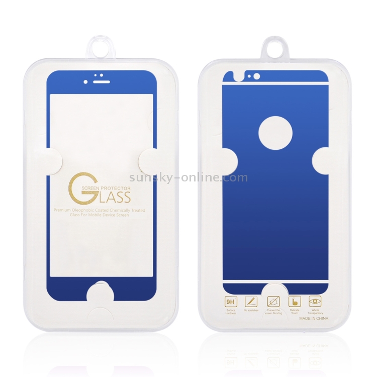 0.3mm Ultra-thin Plating Full Screen Front + Back Color Mirror Tempered Glass Screen Protector for iPhone 6 & 6s(Dark Blue) 0.3mm Ultra-thin Plating Full Screen Front + Back Color Mirror Tempered Glass Screen Protector for iPhone 6 & 6s(Dark Blue)
