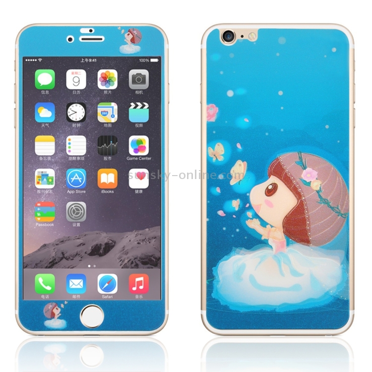 0.3mm Cartoon Girl Pattern Embossed Fluorescent Front + Back Tempered Glass Screen Protector for iPhone 6 & 6s 0.3mm Cartoon Girl Pattern Embossed Fluorescent Front + Back Tempered Glass Screen Protector for iPhone 6 & 6s