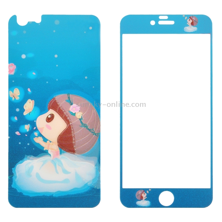 0.3mm Cartoon Girl Pattern Embossed Fluorescent Front + Back Tempered Glass Screen Protector for iPhone 6 & 6s 0.3mm Cartoon Girl Pattern Embossed Fluorescent Front + Back Tempered Glass Screen Protector for iPhone 6 & 6s