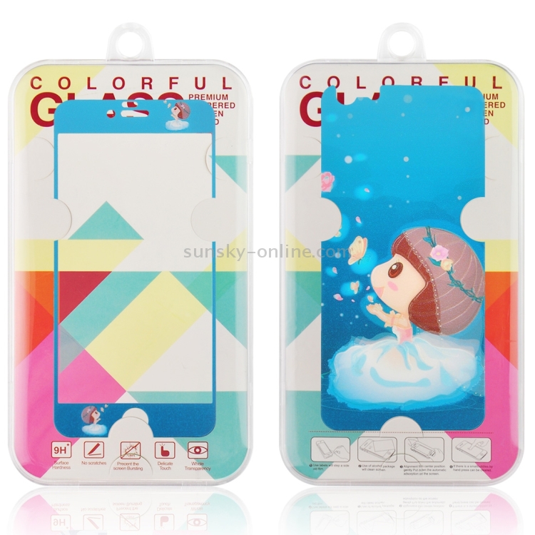 0.3mm Cartoon Girl Pattern Embossed Fluorescent Front + Back Tempered Glass Screen Protector for iPhone 6 & 6s 0.3mm Cartoon Girl Pattern Embossed Fluorescent Front + Back Tempered Glass Screen Protector for iPhone 6 & 6s