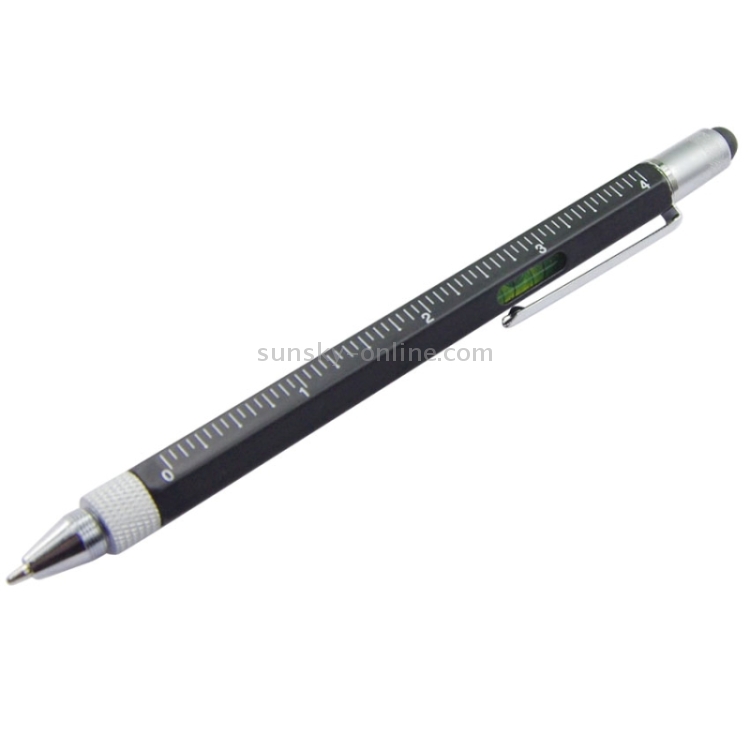 Multi-functional 6 in 1 Professional Stylus Pen(Black) Multi-functional 6 in 1 Professional Stylus Pen(Black)