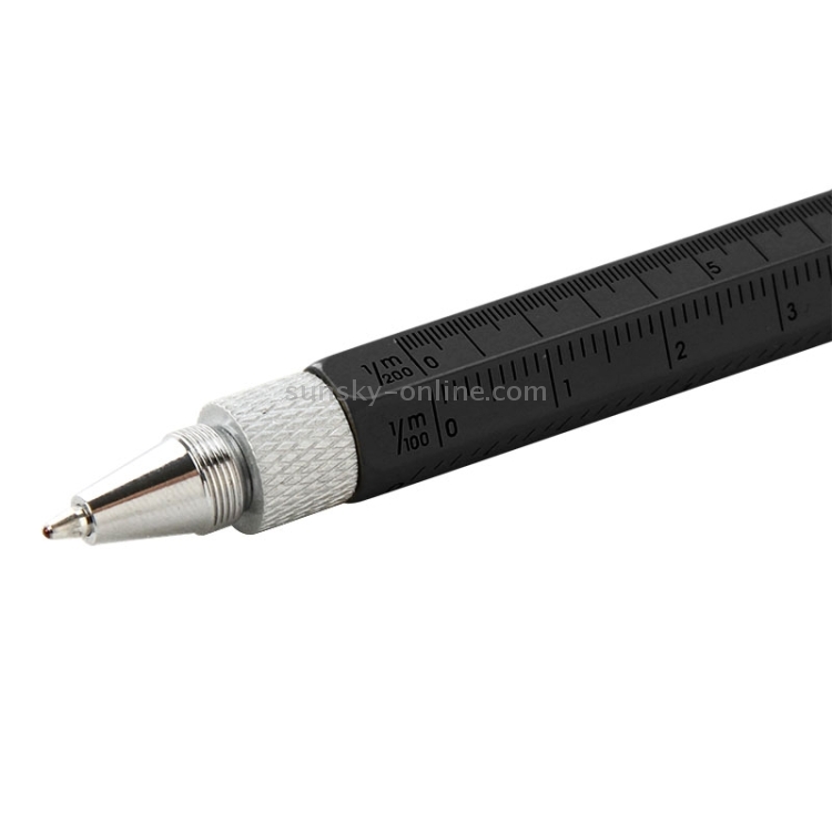 Multi-functional 6 in 1 Professional Stylus Pen(Black) Multi-functional 6 in 1 Professional Stylus Pen(Black)