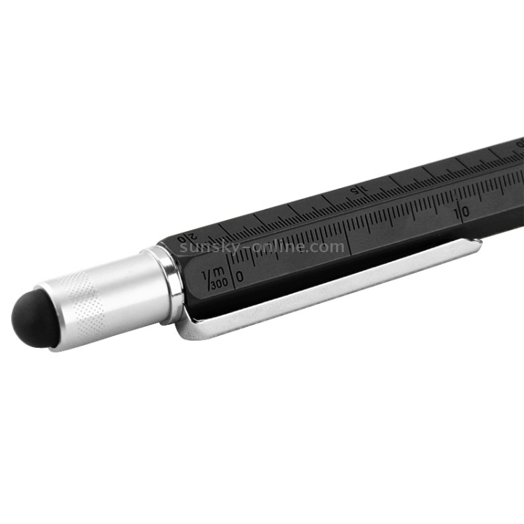 Multi-functional 6 in 1 Professional Stylus Pen(Black) Multi-functional 6 in 1 Professional Stylus Pen(Black)