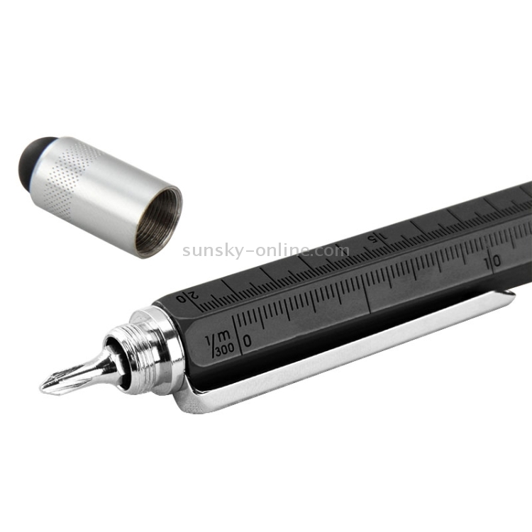 Multi-functional 6 in 1 Professional Stylus Pen(Black) Multi-functional 6 in 1 Professional Stylus Pen(Black)
