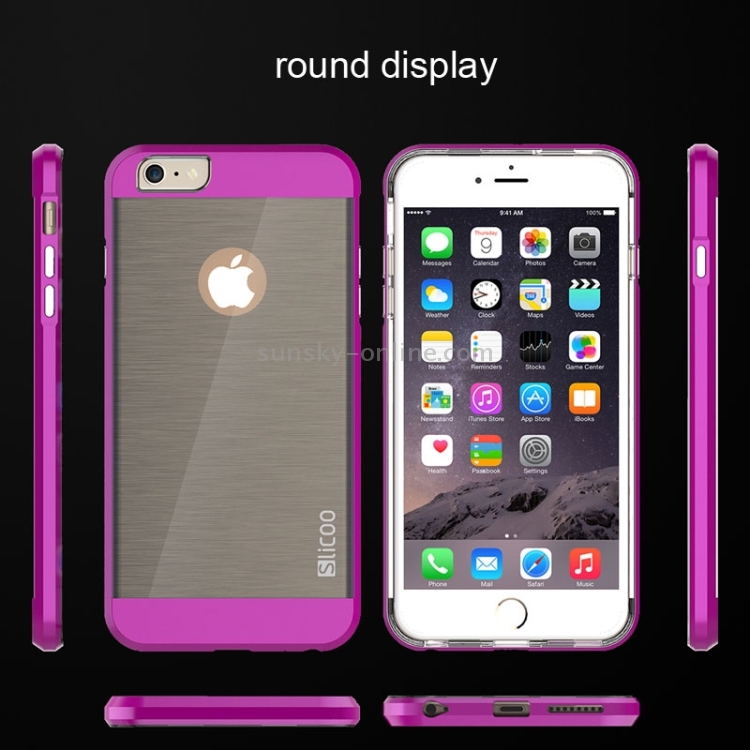 Slicoo Brushed Texture Electroplating Combination Case for iPhone 6 & 6S(Magenta) Slicoo Brushed Texture Electroplating Combination Case for iPhone 6 & 6S(Magenta)