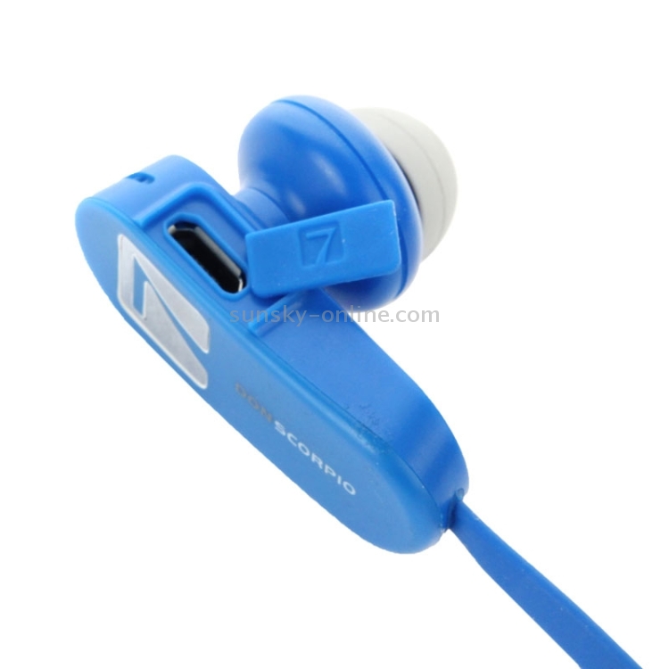 7 DON SCORPIO SMUSHROOM Bluetooth Stereo Sport in-ear Earphone with Mic(Blue) 7 DON SCORPIO SMUSHROOM Bluetooth Stereo Sport in-ear Earphone with Mic(Blue)