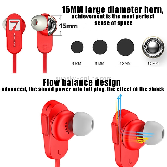 7 DON SCORPIO SMUSHROOM Bluetooth Stereo Sport in-ear Earphone with Mic(Blue) 7 DON SCORPIO SMUSHROOM Bluetooth Stereo Sport in-ear Earphone with Mic(Blue)