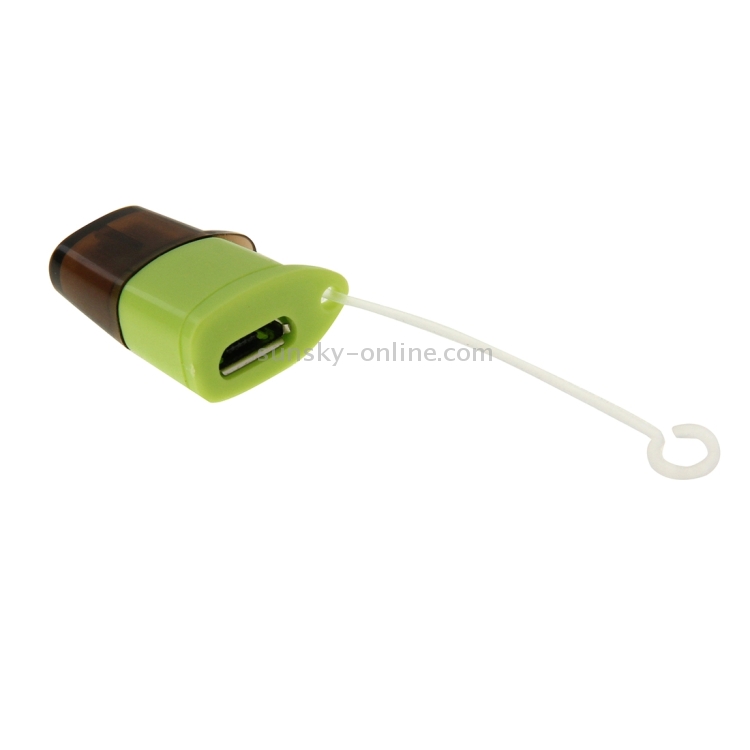 Micro USB to 8pin Connector Converter Adapter with Sling for iPhone 6 Plus / 6s Plus / 6 / 6s / 5 / 5S / 5C(Green) Micro USB to 8pin Connector Converter Adapter with Sling for iPhone 6 Plus / 6s Plus / 6 / 6s / 5 / 5S / 5C(Green)