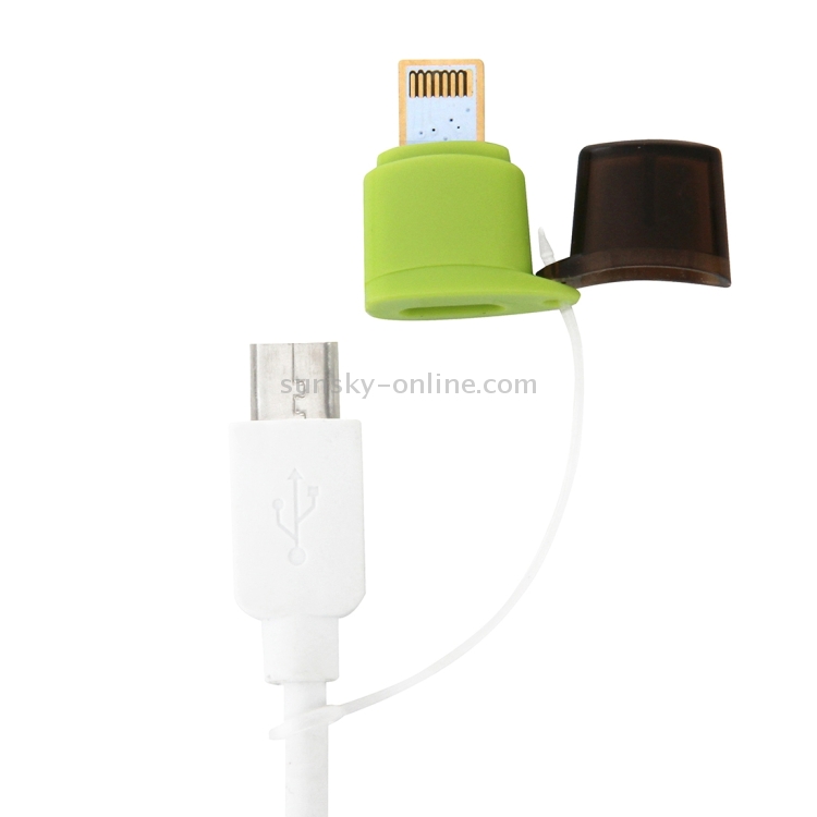 Micro USB to 8pin Connector Converter Adapter with Sling for iPhone 6 Plus / 6s Plus / 6 / 6s / 5 / 5S / 5C(Green) Micro USB to 8pin Connector Converter Adapter with Sling for iPhone 6 Plus / 6s Plus / 6 / 6s / 5 / 5S / 5C(Green)