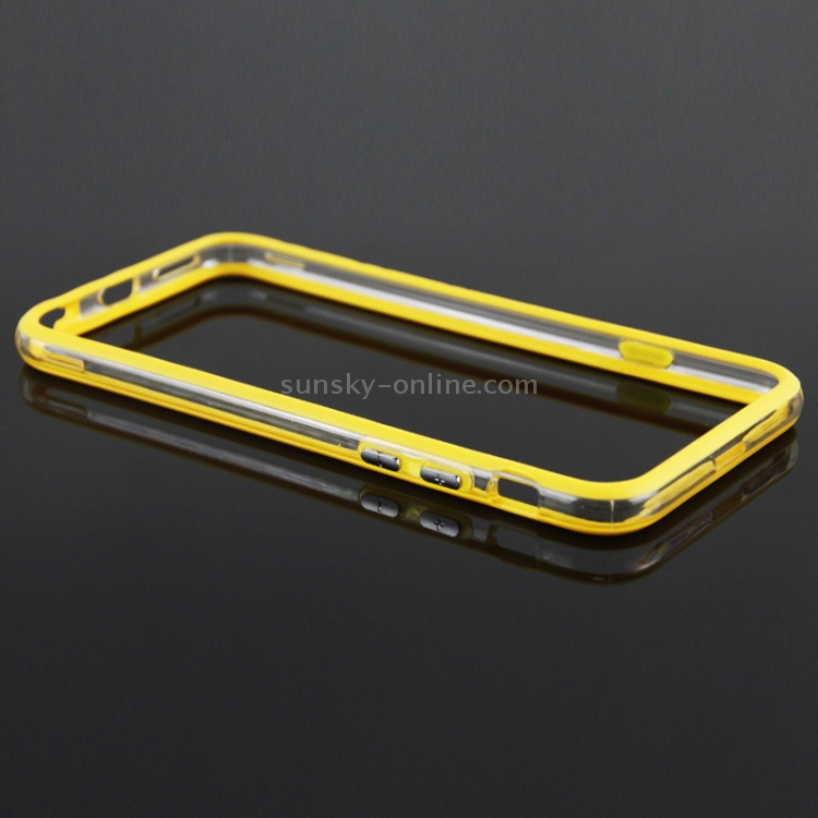 Transparent Plastic + TPU Bumper Frame Case for iPhone 6 Plus & 6S Plus(Yellow) Transparent Plastic + TPU Bumper Frame Case for iPhone 6 Plus & 6S Plus(Yellow)