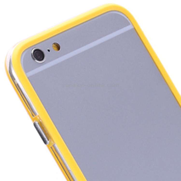 Transparent Plastic + TPU Bumper Frame Case for iPhone 6 Plus & 6S Plus(Yellow) Transparent Plastic + TPU Bumper Frame Case for iPhone 6 Plus & 6S Plus(Yellow)