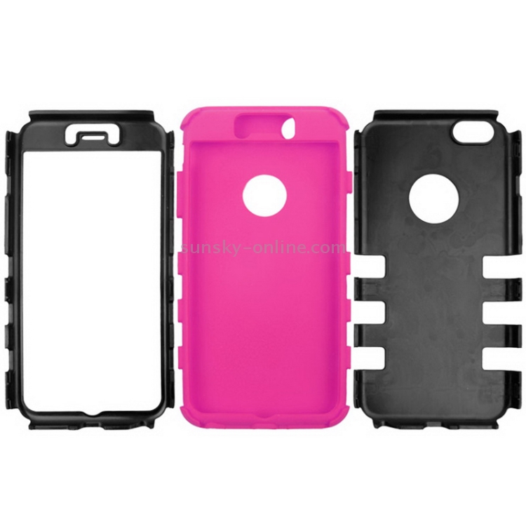 Silicone + Hard Plastic Combination Case for iPhone 6 Plus & 6S Plus(Magenta) Silicone + Hard Plastic Combination Case for iPhone 6 Plus & 6S Plus(Magenta)