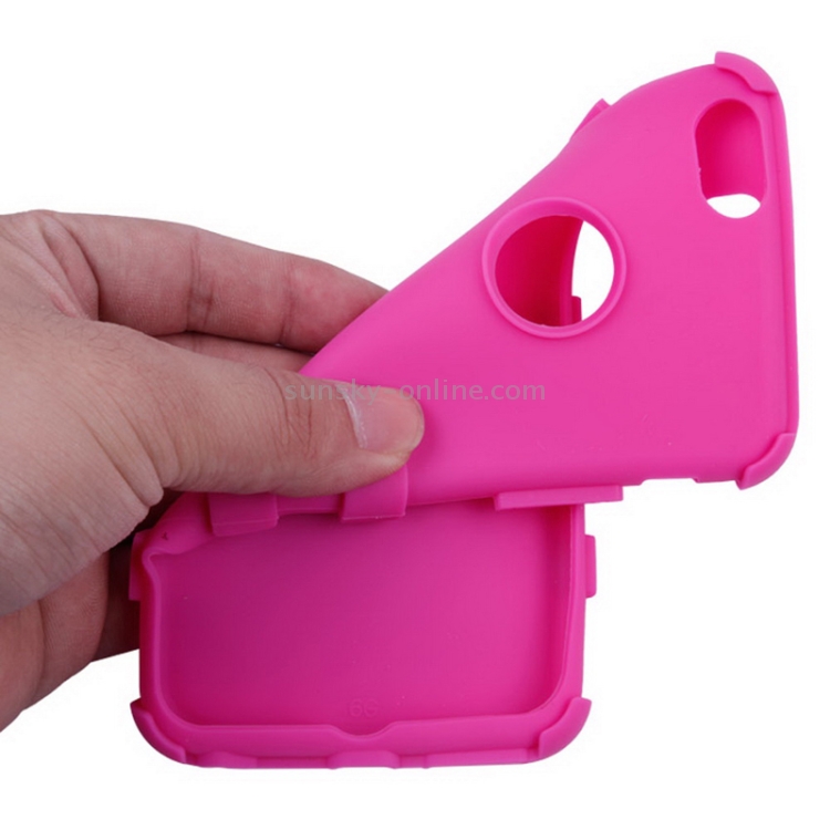 Silicone + Hard Plastic Combination Case for iPhone 6 Plus & 6S Plus(Magenta) Silicone + Hard Plastic Combination Case for iPhone 6 Plus & 6S Plus(Magenta)