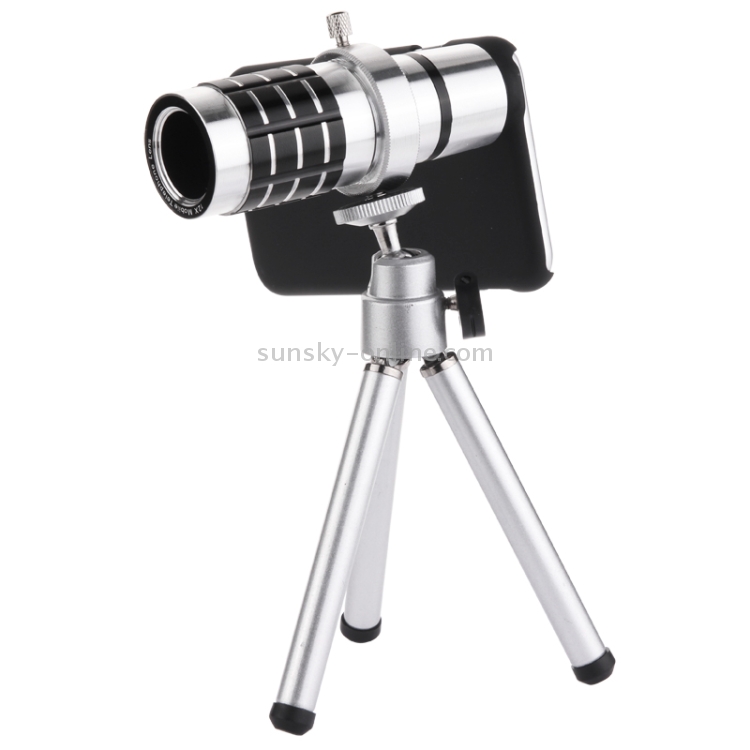 12 X Mobile Telephoto Lens with Tripod and Phone Case for iPhone 6 Plus 12 X Mobile Telephoto Lens with Tripod and Phone Case for iPhone 6 Plus