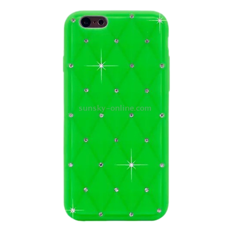 Starry Diamond Encrusted Silicone Case for iPhone 6 Plus(Green) Starry Diamond Encrusted Silicone Case for iPhone 6 Plus(Green)