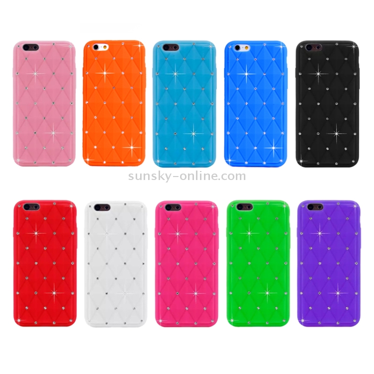 Starry Diamond Encrusted Silicone Case for iPhone 6 Plus(Green) Starry Diamond Encrusted Silicone Case for iPhone 6 Plus(Green)