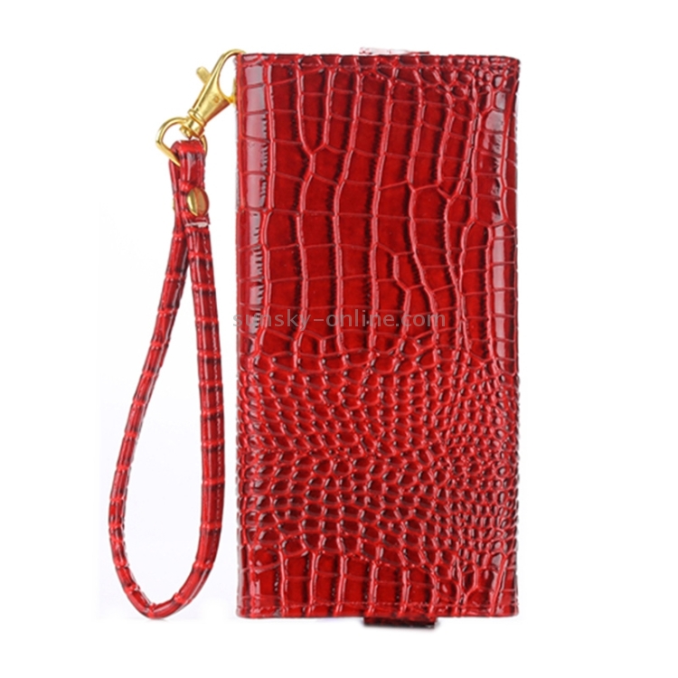 Universal Crocodile Texture Leather Case with Card Slots & Wallet & Lanyard for iPhone 6 Plus & 6S Plus / 6 / 5 / 5S / 5C / Galaxy / S 5 / S IV / i9500(Red) Universal Crocodile Texture Leather Case with Card Slots & Wallet & Lanyard for iPhone 6 Plus & 6S Plus / 6 / 5 / 5S / 5C / Galaxy / S 5 / S IV / i9500(Red)