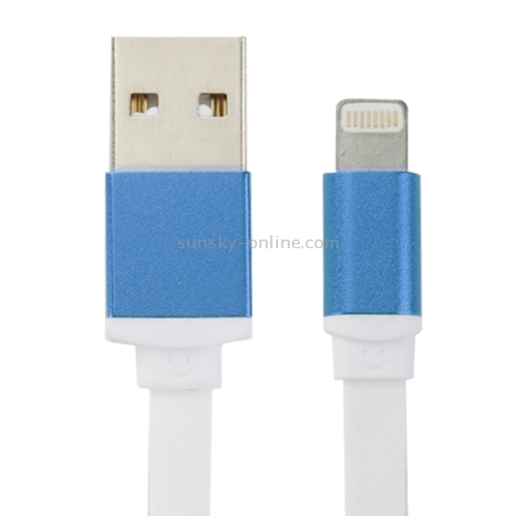 1m 8 Pin to USB 2.0 Noodle Style TPE Material Lithium Alloy Shell Data / Charging Cable 1m 8 Pin to USB 2.0 Noodle Style TPE Material Lithium Alloy Shell Data / Charging Cable