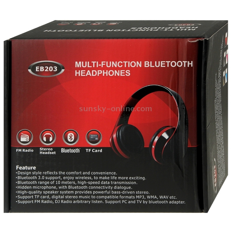 OVLENG EB203 Multifunctional Bluetooth Stereo Headset with Mic, Support FM / TF Card / 3.5mm Audio Jack OVLENG EB203 Multifunctional Bluetooth Stereo Headset with Mic, Support FM / TF Card / 3.5mm Audio Jack