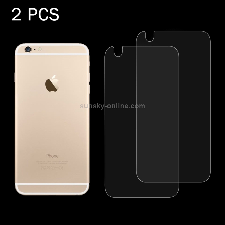 2 PCS for iPhone 6 Plus & 6s Plus 0.26mm 9H Surface Hardness 2.5D Explosion-proof Back Tempered Glass Film