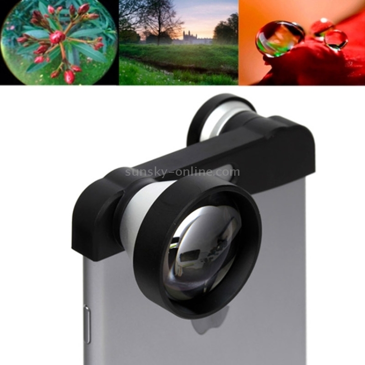3 in 1 Super Telephoto 5X + Macro + 180 Degree Fisheye Phone Photo Zoom Lens Set for iPhone 6 Plus