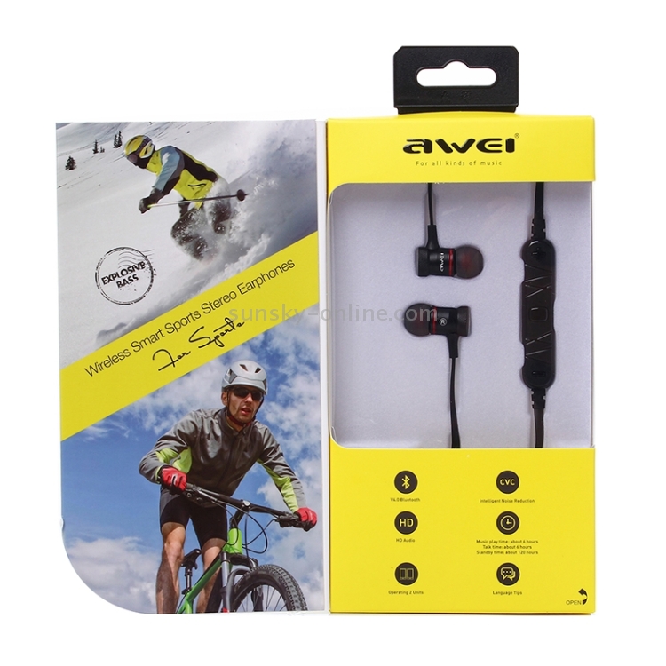 awei A920BL Wireless Bluetooth Sports Stereo Earphones(Black) awei A920BL Wireless Bluetooth Sports Stereo Earphones(Black)