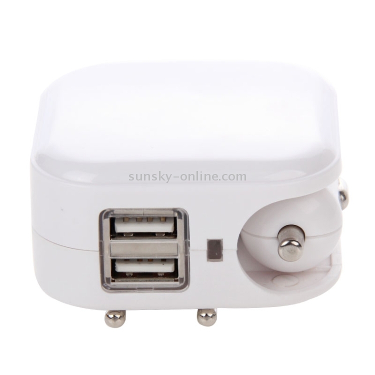 EU Plug 2-Ports 5V (2.1A or 1A) High Compatibility USB Power Adapter with Car Charger EU Plug 2-Ports 5V (2.1A or 1A) High Compatibility USB Power Adapter with Car Charger