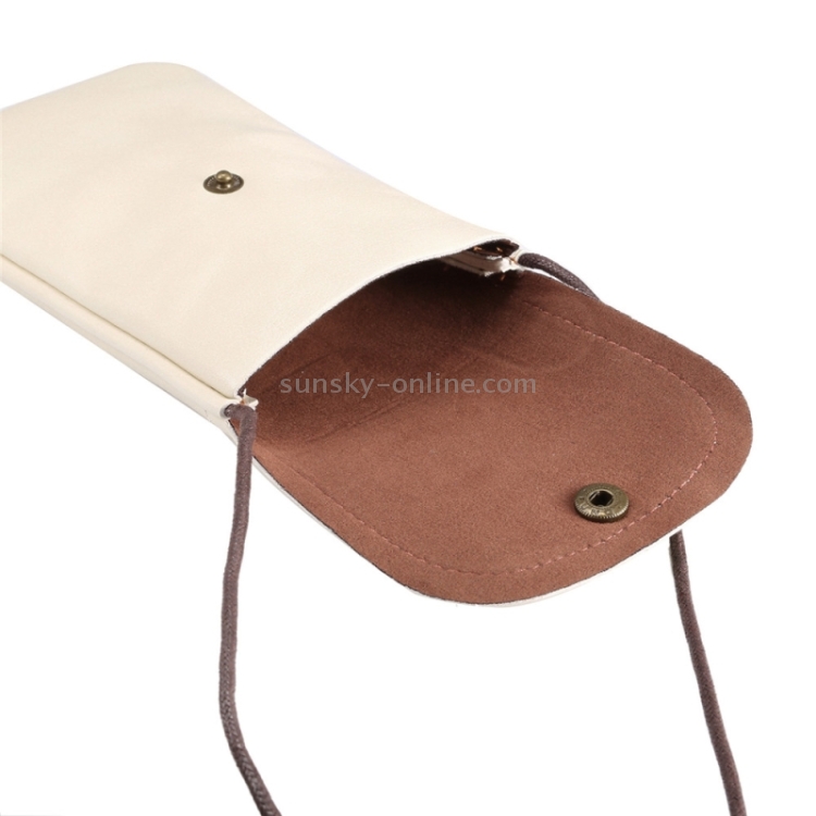 Universal Vertical PU Leather Case / Phone Leather Bag with String(White) Universal Vertical PU Leather Case / Phone Leather Bag with String(White)