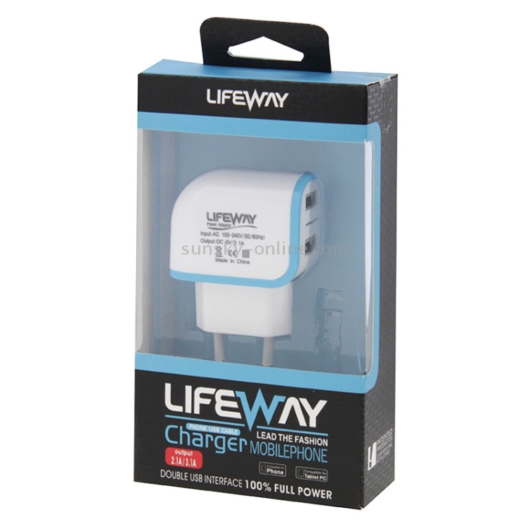 2-Ports 5V 2.1A High Compatibility USB Charger Adapter