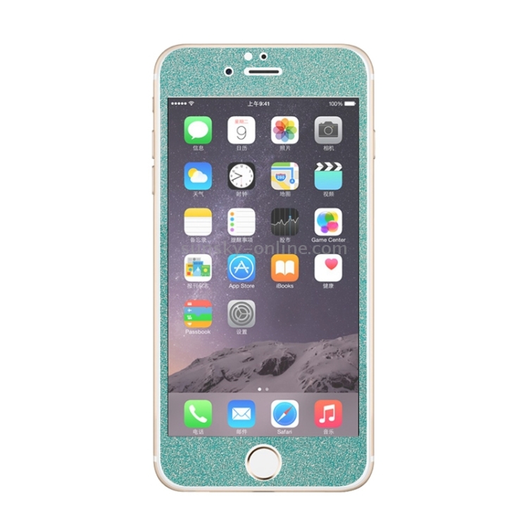 0.3mm 9H Surface Hardness Glitter Powder Front + Back Tempered Glass Film for iPhone 6 Plus & 6s Plus(Blue) 0.3mm 9H Surface Hardness Glitter Powder Front + Back Tempered Glass Film for iPhone 6 Plus & 6s Plus(Blue)