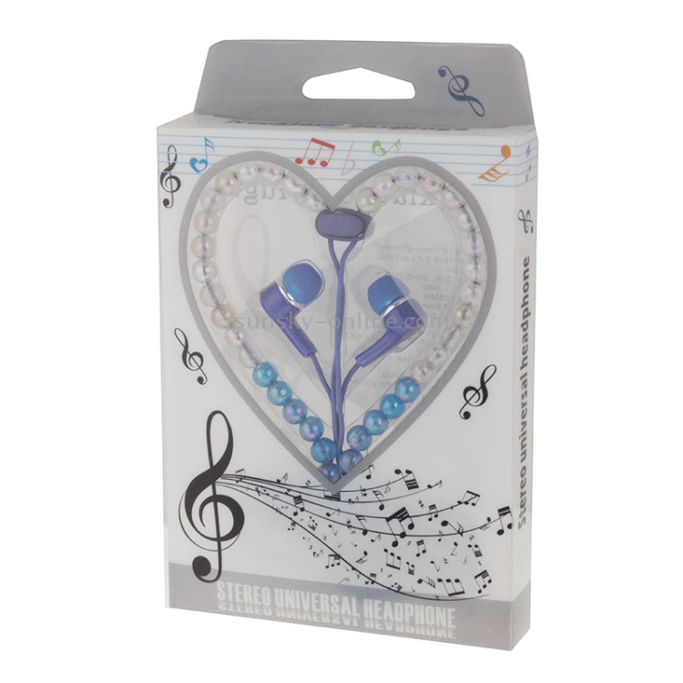Multicolour Beads Style In-ear Stereo Necklace Headphone(Blue) Multicolour Beads Style In-ear Stereo Necklace Headphone(Blue)