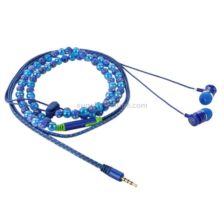 Beads Style In-ear Stereo Necklace Headphone(Blue) Beads Style In-ear Stereo Necklace Headphone(Blue)