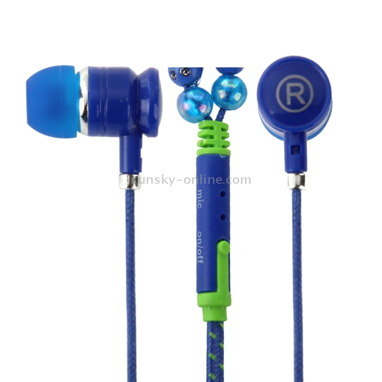 Beads Style In-ear Stereo Necklace Headphone(Blue) Beads Style In-ear Stereo Necklace Headphone(Blue)