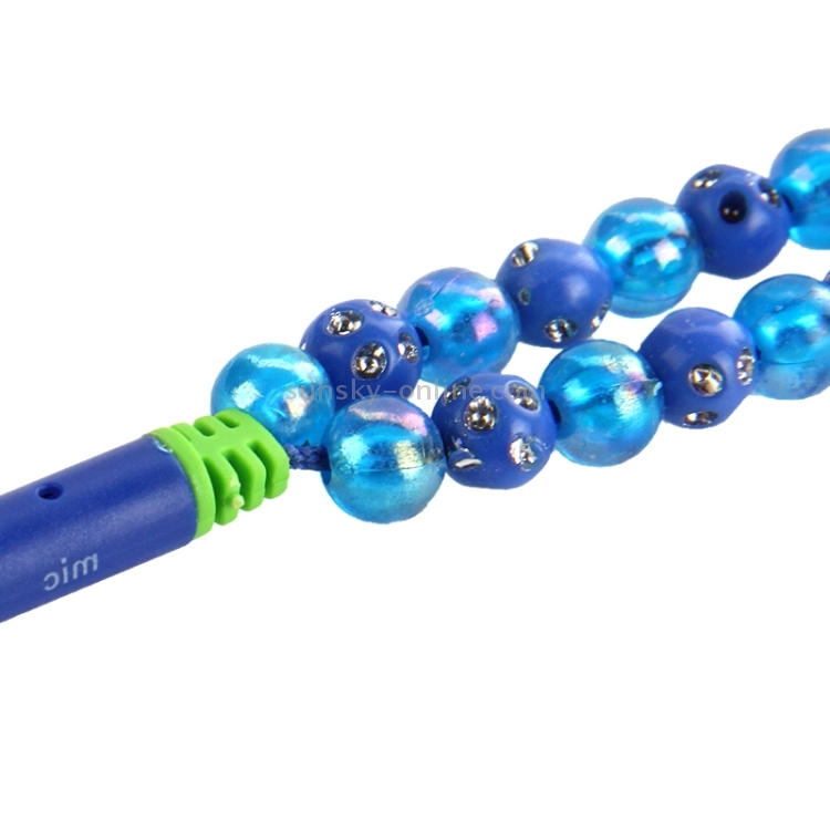 Beads Style In-ear Stereo Necklace Headphone(Blue) Beads Style In-ear Stereo Necklace Headphone(Blue)