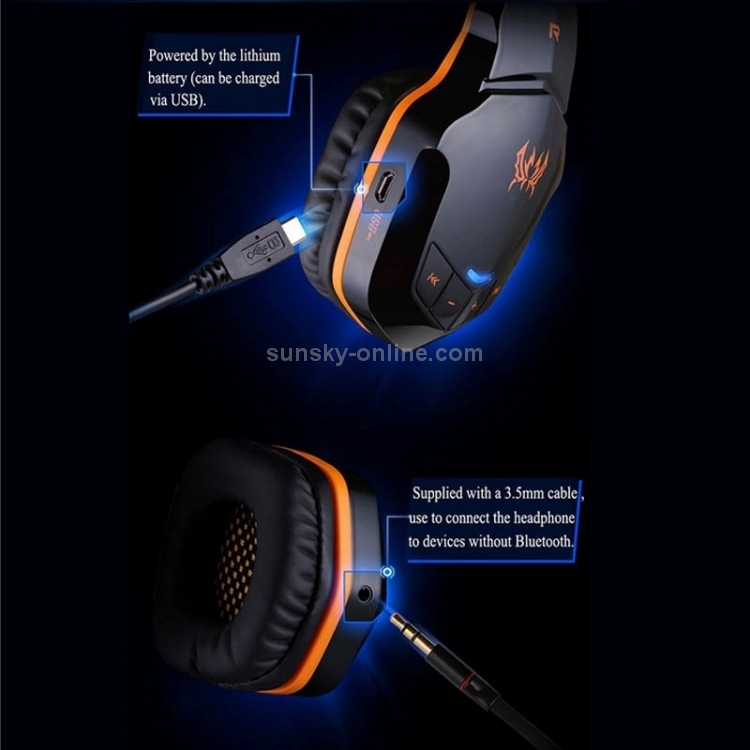 KOTION EACH B3505 Wireless Bluetooth 4.1 Stereo Gaming Headset Support with Mic