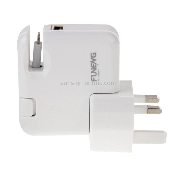 5V 1A 1m Retractable 8 Pin + USB 2.0 Charger Adapter 5V 1A 1m Retractable 8 Pin + USB 2.0 Charger Adapter