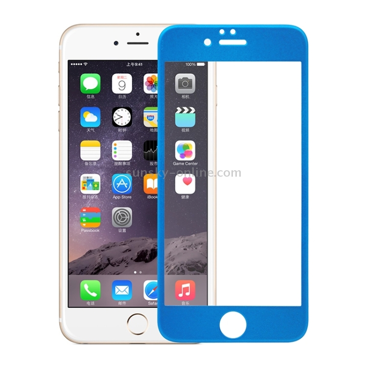 0.3mm 3D Curved Explosion-proof Tempered Glass Full Screen Film With Soft Colorized Frosted Carbon Fibre Edge for iPhone 6 Plus & 6s Plus(Blue) 0.3mm 3D Curved Explosion-proof Tempered Glass Full Screen Film With Soft Colorized Frosted Carbon Fibre Edge for iPhone 6 Plus & 6s Plus(Blue)