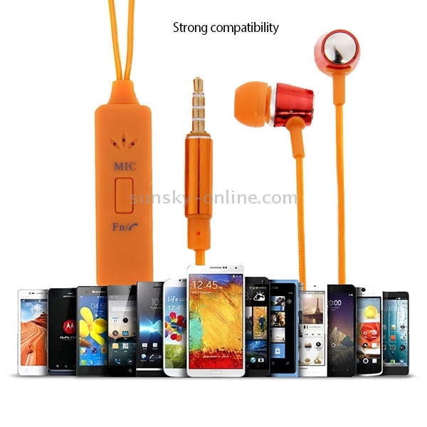 In-ear 3.5mm Universal Stereo Wired Light Glow Headset with Mic, Support Hands-free Call for iPhone 6 & 6 Plus, iPhone 6S & 6S Plus, Galaxy S6 / S6 edge / S6 edge+ / Note 5, HTC, Sony(Orange) In-ear 3.5mm Universal Stereo Wired Light Glow Headset with Mic, Support Hands-free Call for iPhone 6 & 6 Plus, iPhone 6S & 6S Plus, Galaxy S6 / S6 edge / S6 edge+ / Note 5, HTC, Sony(Orange)