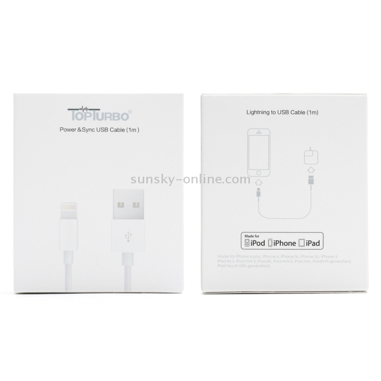 Original Xiaomi Mi TopTurbo 1m MFI 8 Pin USB Data Sync Charging Cable