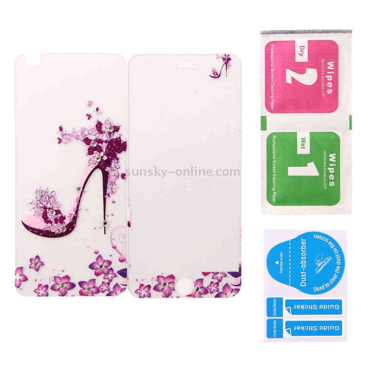 3D Colorized Relief Pattern Diamond Encrusted 0.26mm 9H+ Surface Hardness 3D Curved Surface Full Screen Front and Back Explosion-proof Tempered Glass Film for iPhone 6 Plus & 6s Plus 3D Colorized Relief Pattern Diamond Encrusted 0.26mm 9H+ Surface Hardness 3D Curved Surface Full Screen Front and Back Explosion-proof Tempered Glass Film for iPhone 6 Plus & 6s Plus